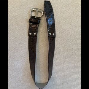 Patent Leather Silver Belt